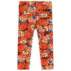 Younger Girls Ivory & Orange Boke Flower Leggings Set, 1, hi-res